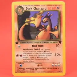 Pokemon TCG English Card Team Rocket 1st edition Dark Charizard 21/82 Non-Holo - Image 1