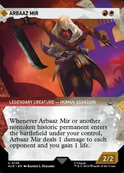 1x - Arbaaz Mir - Showcase #138 - Assassin's Creed - UC NM MTG - Image 1