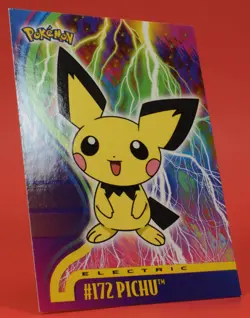 Topps Pokemon Card TV Johto League Champions #172 Pichu - Image 3