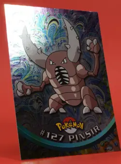 Topps Pokemon Card TV Series 3 #127 Pinsir Silver Holo Foil - Image 3