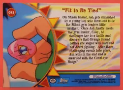 Topps English Pokemon TV Card Series 3 OR2 Orange Islands Fit to be Tied Foil - Image 2