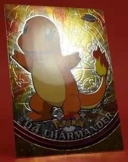 Topps Pokemon Card TV Chrome Series 1 #04 Charmander Holo Foil - Image 3
