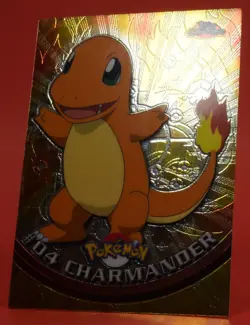 Topps Pokemon Card TV Chrome Series 1 #04 Charmander Holo Foil - Image 4