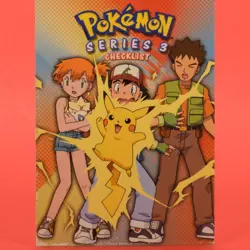 Topps Pokemon TV Card Series 3 Pikachu Butterfree Checklist - Image 1