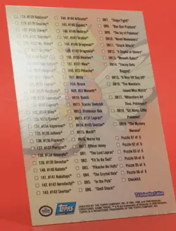 Topps Pokemon TV Card Series 3 Pikachu Butterfree Checklist - Image 5