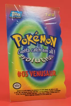 Topps Pokemon Card TV The First Movie Blue Logo 3 of 12 Die Cut Venusaur - Image 4