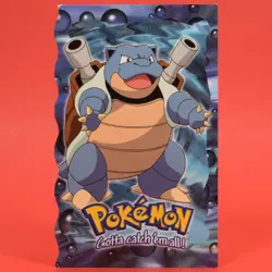 Topps Pokemon Card TV The First Movie Blue Logo 9 of 12 Die Cut #09 Blastoise - Image 1