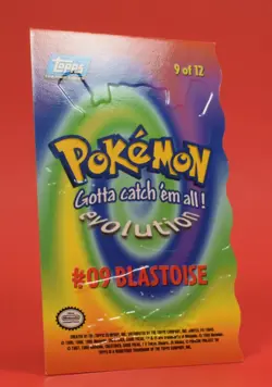 Topps Pokemon Card TV The First Movie Blue Logo 9 of 12 Die Cut #09 Blastoise - Image 4