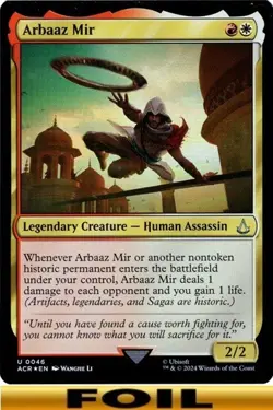 1x - Arbaaz Mir - FOIL #46 - Assassin's Creed - UC NM MTG - Image 1