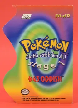 Topps Pokemon Card TV Series 2 Die Cut EV4 of 12 Evolution #43 Oddish - Image 2