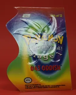 Topps Pokemon Card TV Series 2 Die Cut EV4 of 12 Evolution #43 Oddish - Image 4