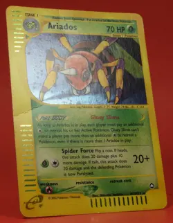 Pokemon TCG English Card e-Series Aquapolis Ariados H3/H32 Holo Rare - Image 3