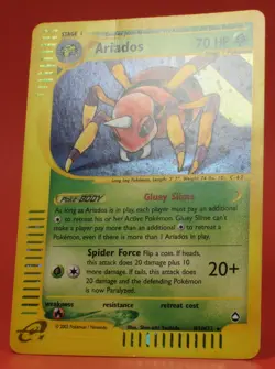 Pokemon TCG English Card e-Series Aquapolis Ariados H3/H32 Holo Rare - Image 4