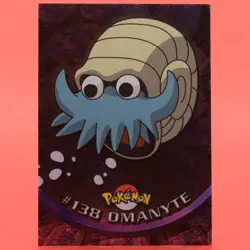 Topps Pokemon Card TV Series 3 #138 Omanyte Silver Foil Holo - Image 1
