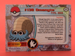 Topps Pokemon Card TV Series 3 #138 Omanyte Silver Foil Holo - Image 2