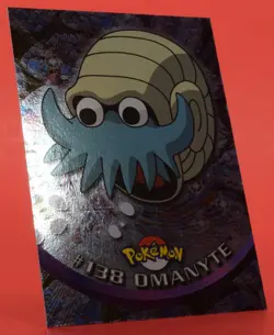 Topps Pokemon Card TV Series 3 #138 Omanyte Silver Foil Holo - Image 3