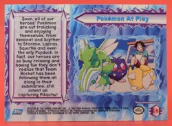 Topps Pokemon Card TV The Movie 2000 #18 At Play Snorlax Lapras Silver Holo Foil - Image 2