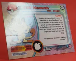 Topps Pokemon Card TV Chrome Series 1 #52 Meowth Holo Foil - Image 4