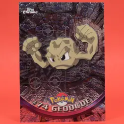 Topps Pokemon Card TV Chrome Series 1 #74 Geodude Holo Foil - Image 1