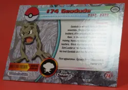 Topps Pokemon Card TV Chrome Series 1 #74 Geodude Holo Foil - Image 5