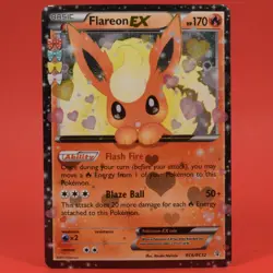 Pokemon TCG English Card Generations Radiant Collection Flareon EX FC6/RC32 - Image 1