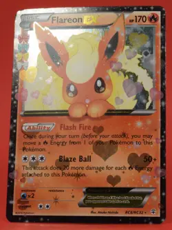 Pokemon TCG English Card Generations Radiant Collection Flareon EX FC6/RC32 - Image 4