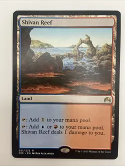 MTG Magic Origins #251 Shivan Reef Rare Land Blue Red-NM - Image 1