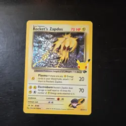 Pokemon TCG Rockets Zapdos Holo Card 15/132 Classic Collection Celebrations - Image 1