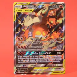Pokemon TCG English Card Sun & Moon Promo Reshiram & Charizard GX SM201 Standard - Image 1