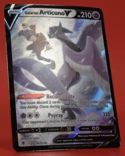 Pokemon TCG English Card Astral Radiance Galarian Articuno V Gallery TG16/TG30 - Image 3