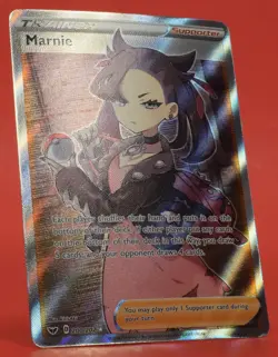 Pokemon TCG English Card Sword & Shield Marnie 200/202 Full Art - Image 3