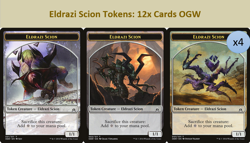 MTG Eldrazi Scion Token 12x Cards (4 each art) Commander -Magic Cards Set Deck - Image 1