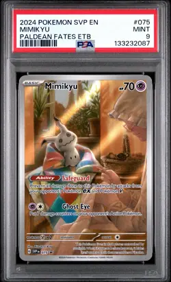 Mimikyu 075 Sv: Scarlet & Violet Promo Cards Holo Psa9!! - Image 2