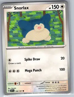 Snorlax 144/191 Non Holo SV08: Surging Sparks - Pokemon Card - NM - Image 1
