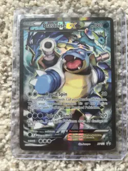 Pokemon TCG Card - Blastoise EX XY122 Black Star Promo Full Art XY Holo Rare NM- - Image 1