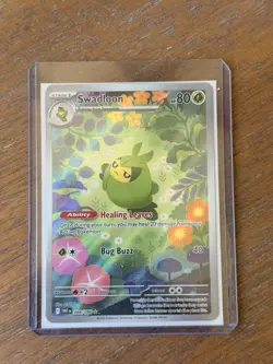 Swadloon 088/086 Illustration Rare IR White Flare Pokemon Card Near Mint - Image 1