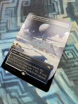 MTG Borderless Galaxy Foil Hallowed Fountain NM- Unplayed Unfinity - Image 1