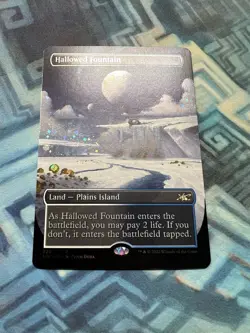MTG Borderless Galaxy Foil Hallowed Fountain NM- Unplayed Unfinity - Image 3