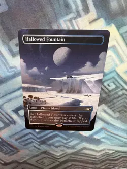 MTG Borderless Galaxy Foil Hallowed Fountain NM- Unplayed Unfinity - Image 4