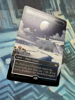 MTG Borderless Galaxy Foil Hallowed Fountain NM- Unplayed Unfinity - Image 5