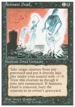 ANIMATE DEAD x1 mtg NM 4th Edition 1 Unc UNPLAYED - Image 1