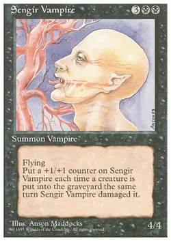 SENGIR VAMPIRE x1 mtg NM 4th Edition 1 Unc UNPLAYED - Image 1
