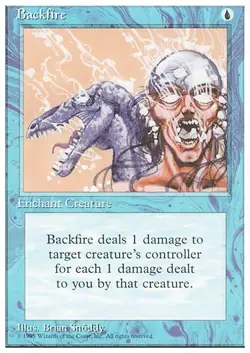 BACKFIRE x1 mtg NM 4th Edition 1 Unc UNPLAYED - Image 1