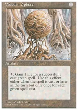 WOODEN SPHERE x4 mtg VLP-NM 4th Edition 4 Unc - Image 1