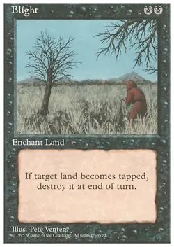 BLIGHT x1 mtg NM/NM- 4th Edition 1 Unc UNPLAYED - Image 1