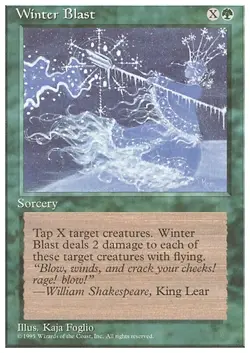 WINTER BLAST x1 mtg NM 4th Edition 1 Unc UNPLAYED - Image 1
