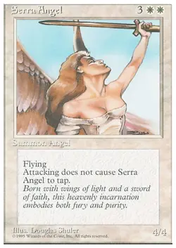 SERRA ANGEL x1 mtg NM/NM- 4th Edition 1 Unc UNPLAYED - Image 1