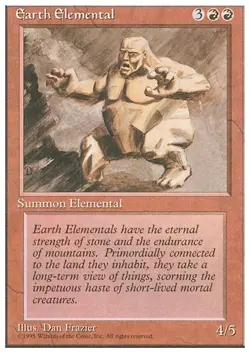 EARTH ELEMENTAL x1 mtg NM 4th Edition 1 Unc UNPLAYED - Image 1