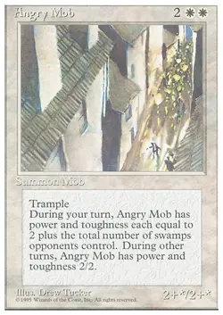 ANGRY MOB x4 mtg VLP-NM 4th Edition 4 Unc - Image 1