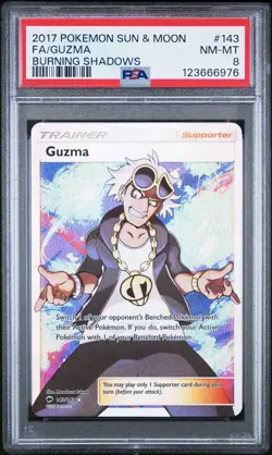 2017 Pokemon Sun & Moon Burning Shadows Guzma Full Art - Image 1